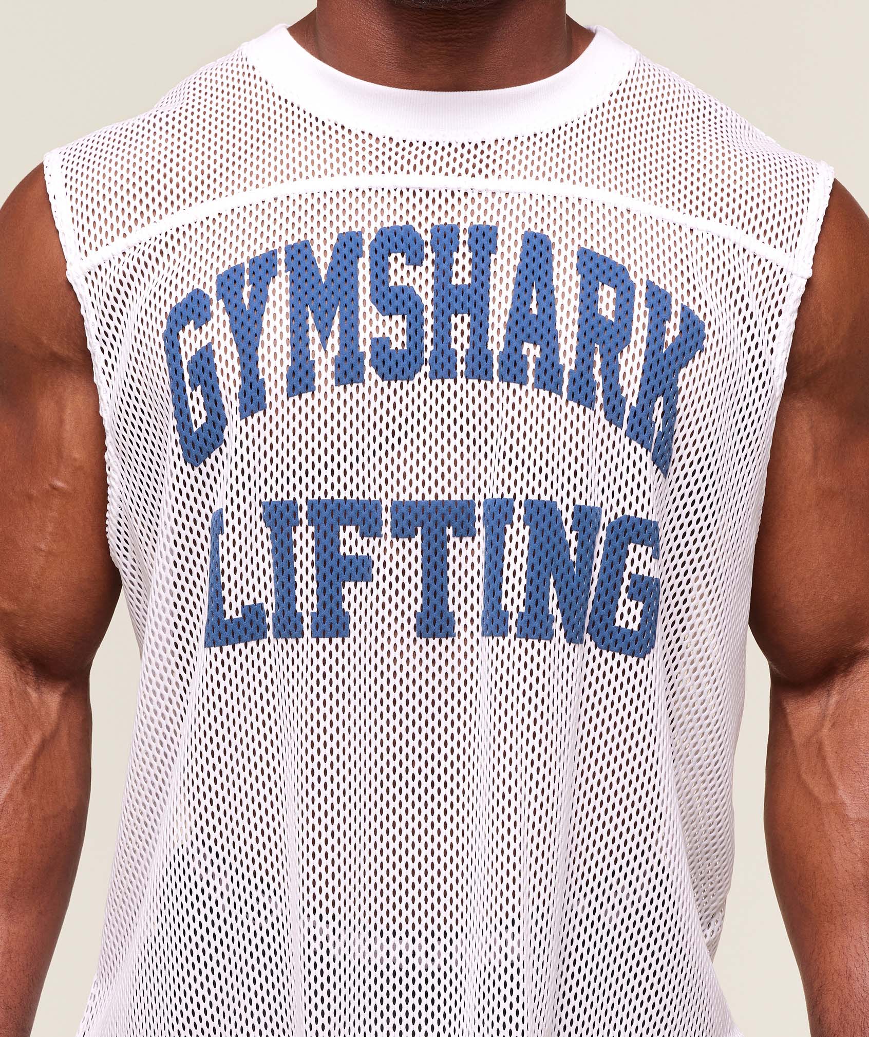 Gymshark Mesh Oversized Tank White