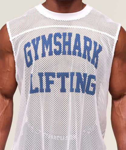 Gymshark Mesh Oversized Tank White