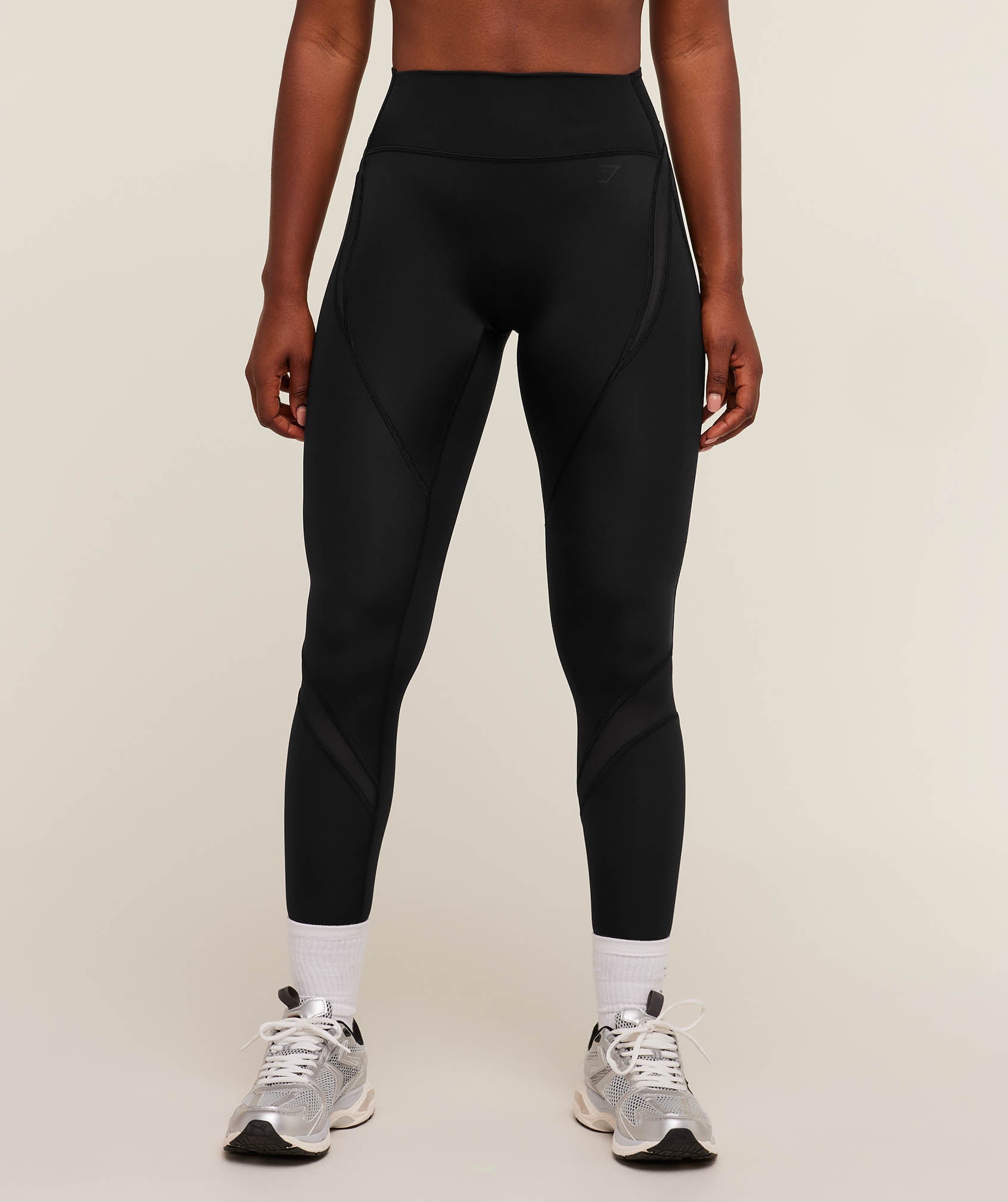 Women's Gymshark Mesh Panel Legging Gs Black