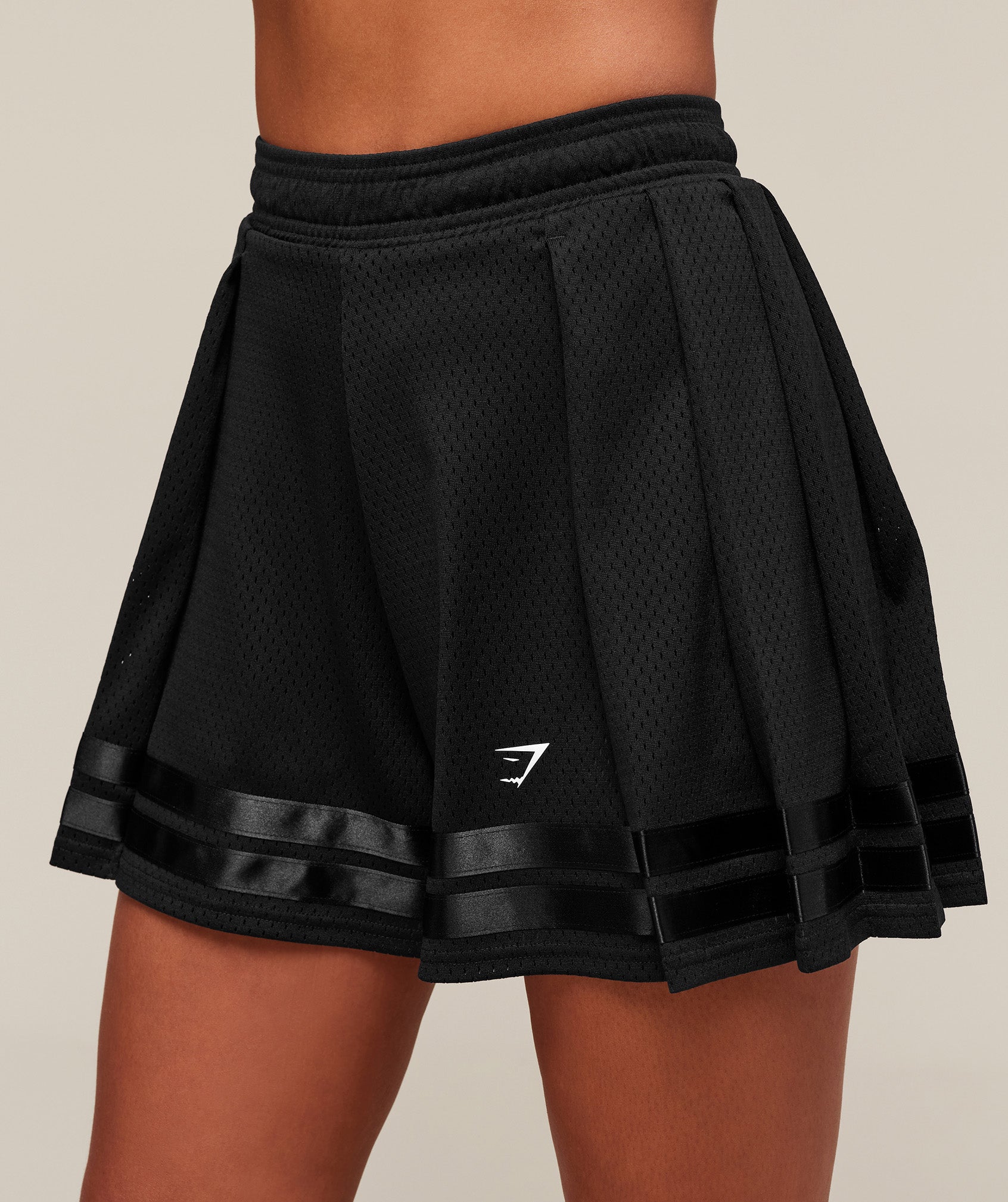 Women's Gymshark Mesh Pleated Shorts Black