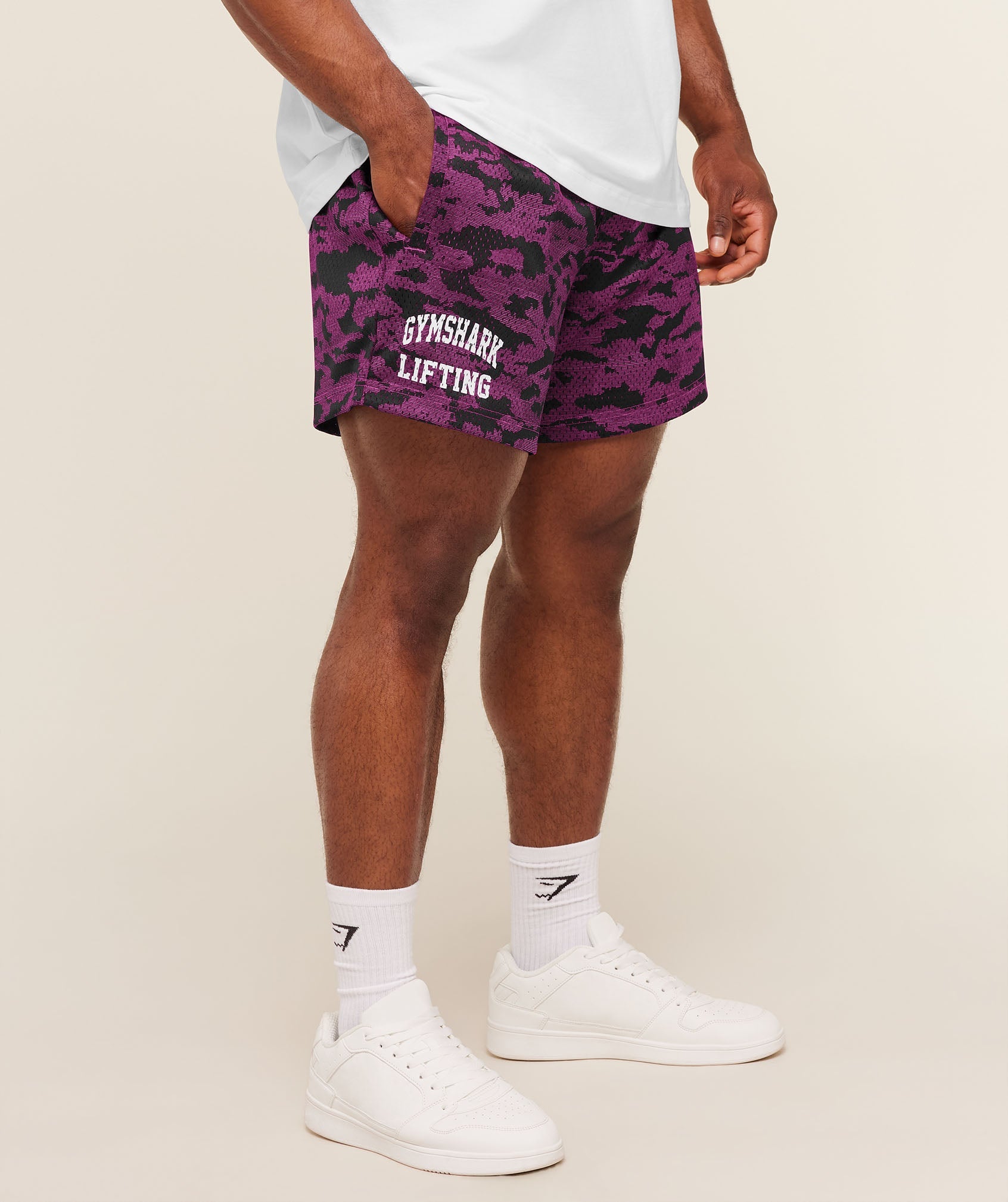 Gymshark Lifting Mesh 5" Shorts Super-Set Pink