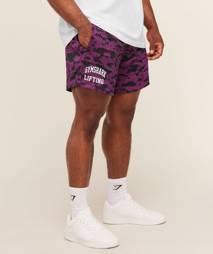 Gymshark Lifting Mesh 5" Shorts Super-Set Pink