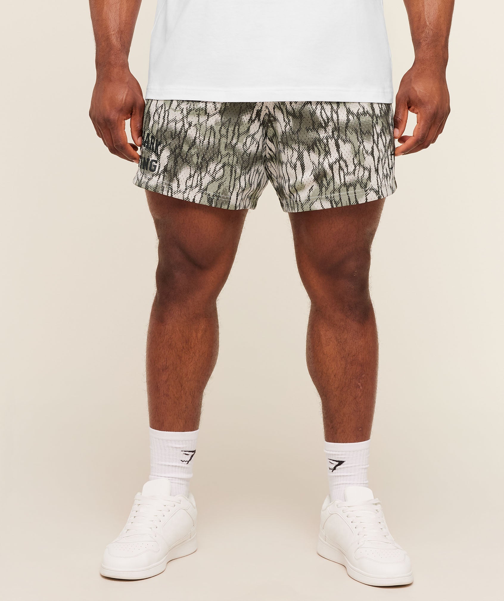 Gymshark Lifting Mesh 5" Shorts Pebble Grey