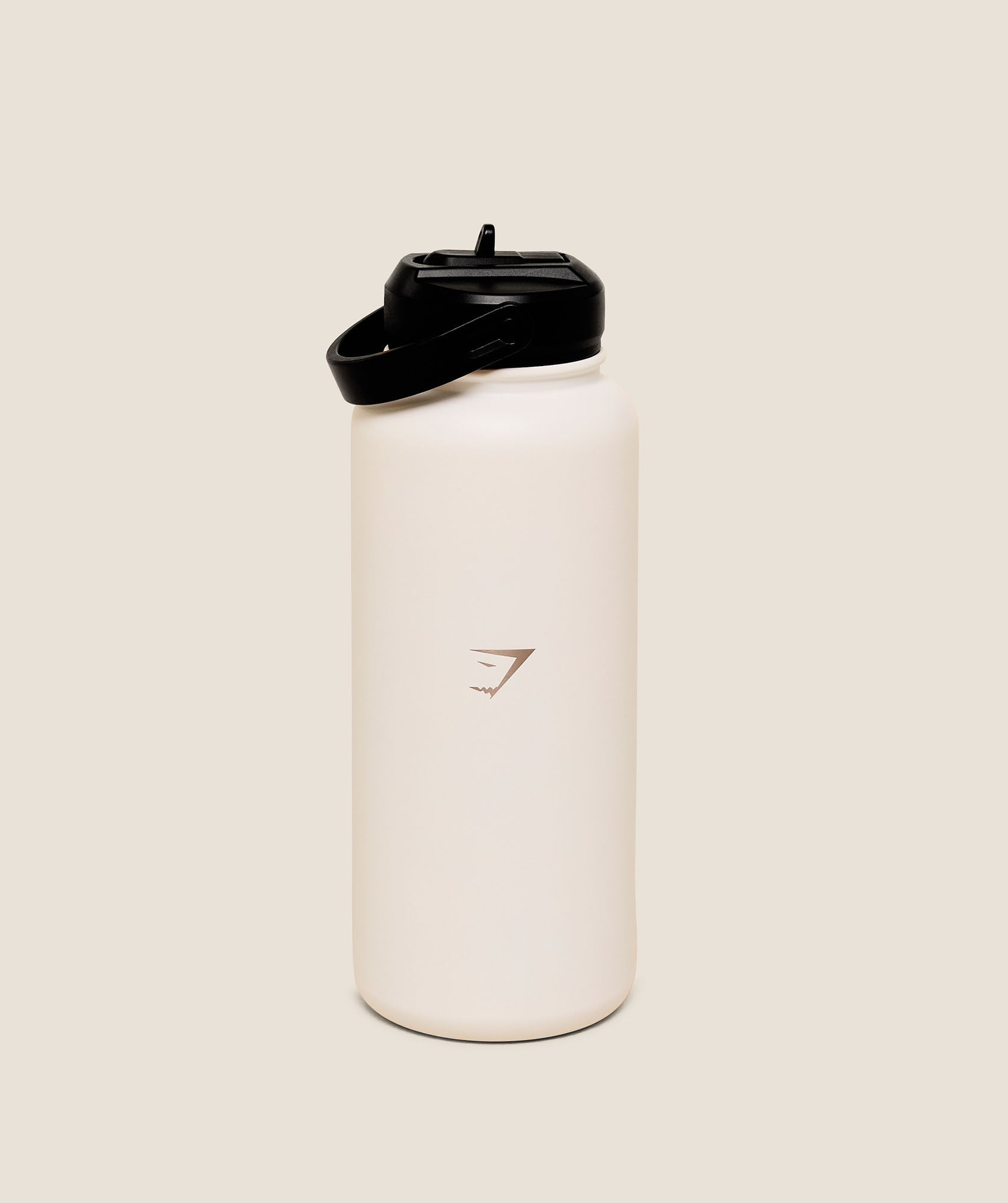 Gymshark Run Club Graphic Metal 1L W Straw Bottle Gs Soft White