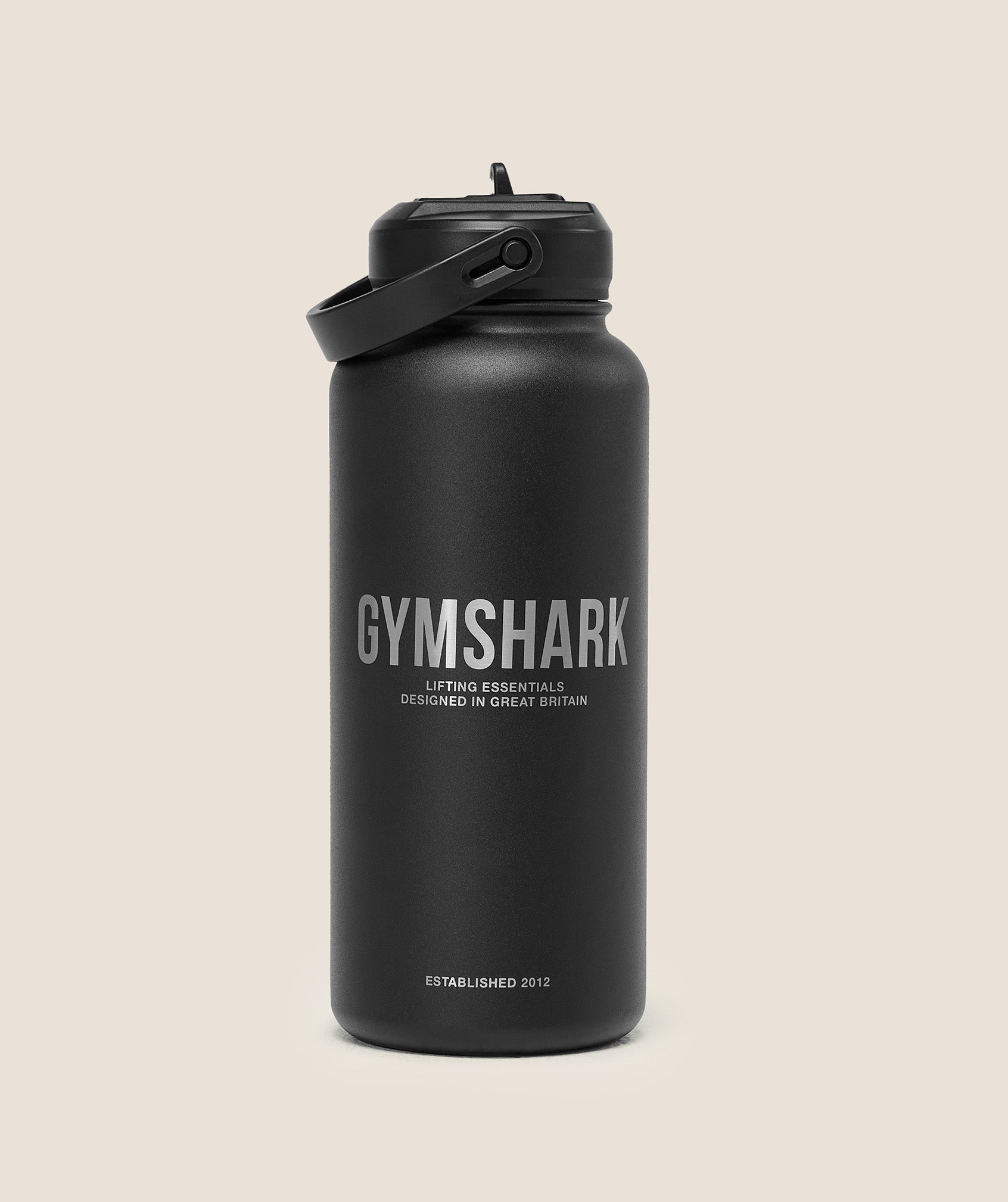 Women's Gymshark Metal Insulated Straw Bottle 1L Black