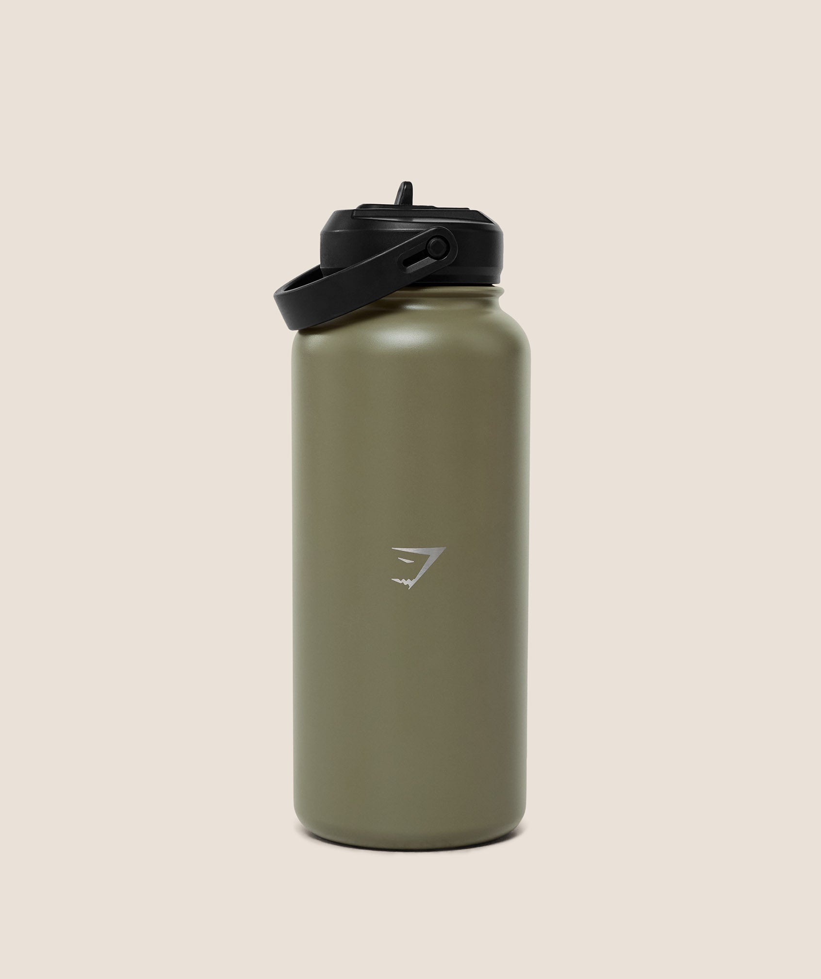 Gymshark Metal Insulated Straw Bottle 1L Gs Grounded Green