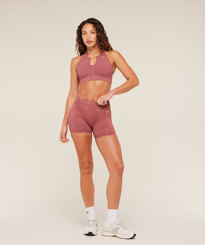 Women's Gymshark Steel Seamless Halter Neck Bra Gs Reset Pink