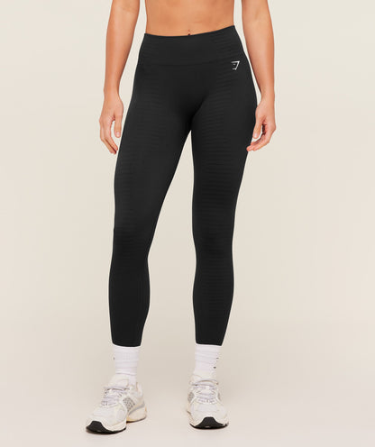 Women's Gymshark Steel Seamless Leggings Gs Black
