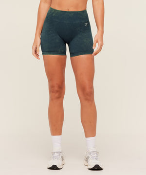 Women's Gymshark Steel Seamless Shorts Deep Petrol Blue