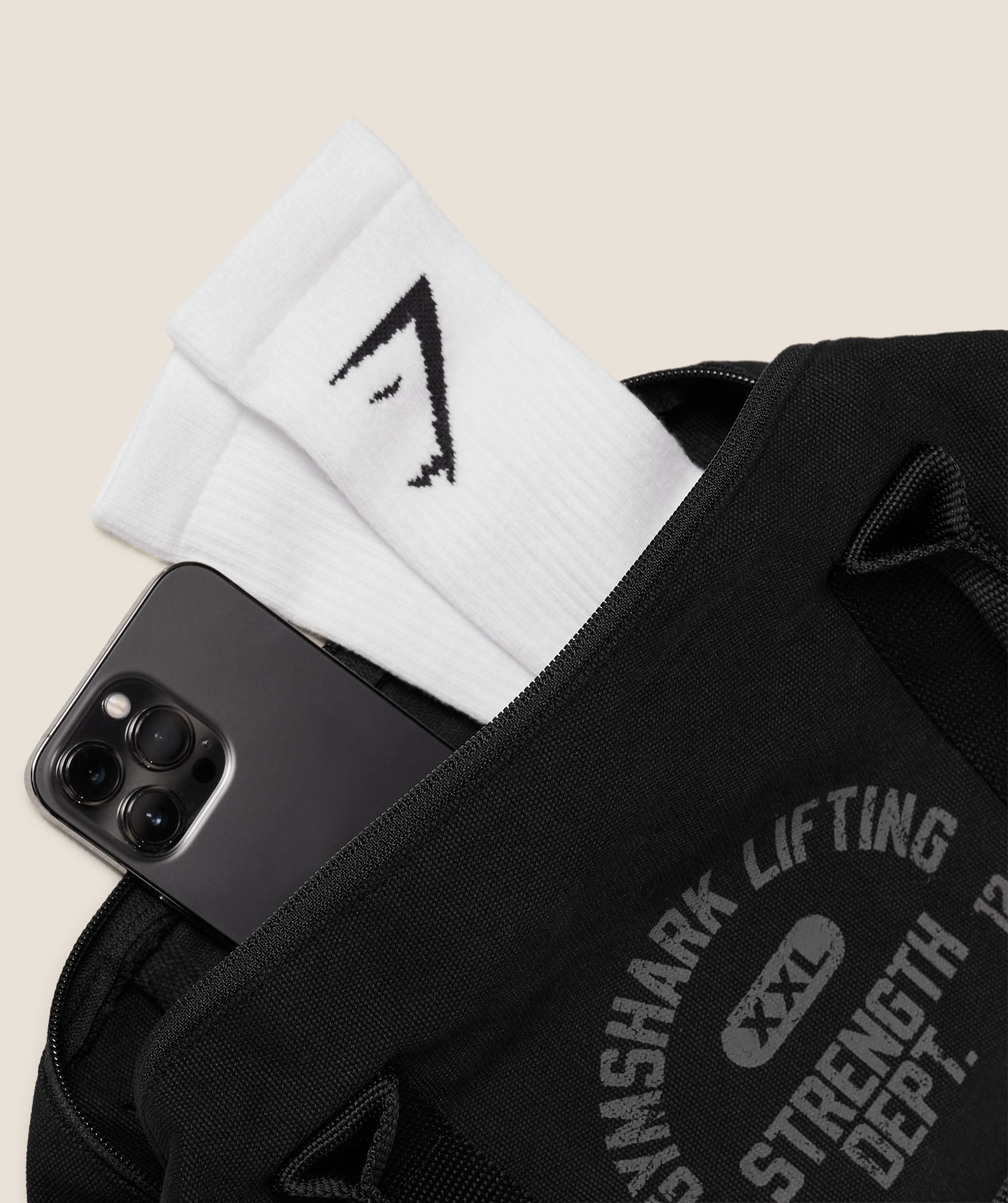 Gymshark Strength Dept Mini Canvas Duffle Bag Black