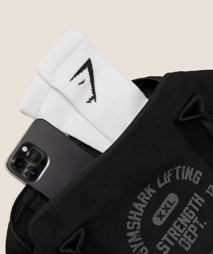 Gymshark Strength Dept Mini Canvas Duffle Bag Black