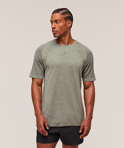 Gymshark Versatile Seamless T-Shirt Chalk Green