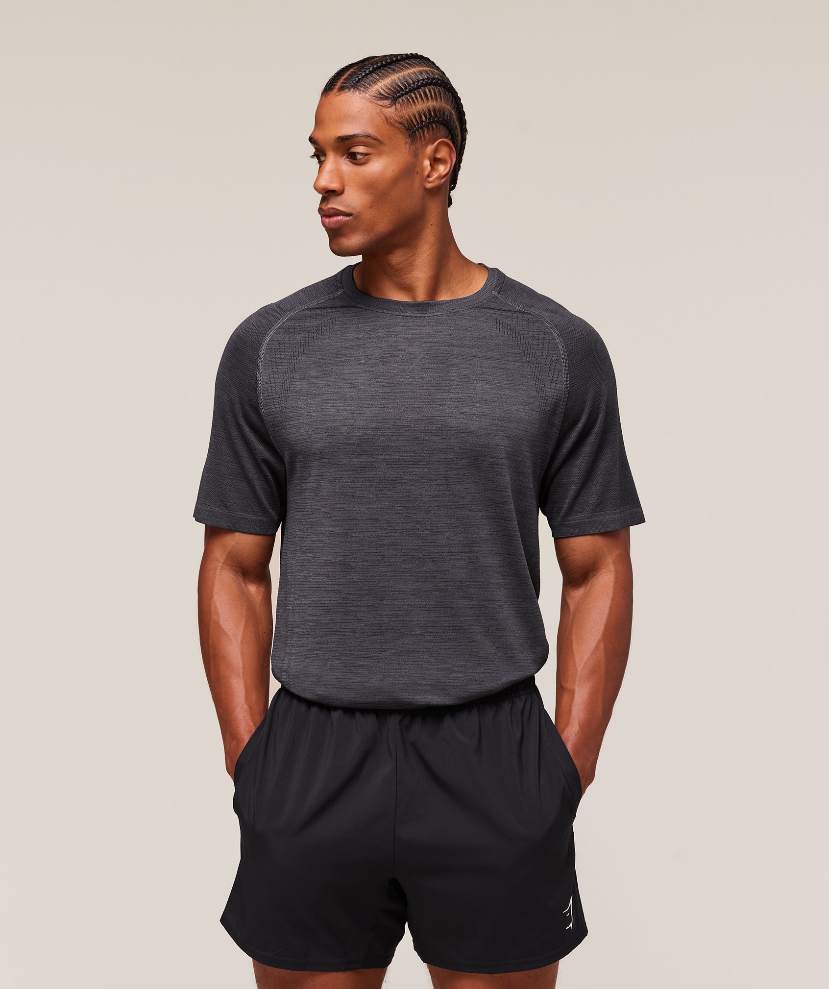 Gymshark Versatile Seamless T-Shirt Dark Grey
