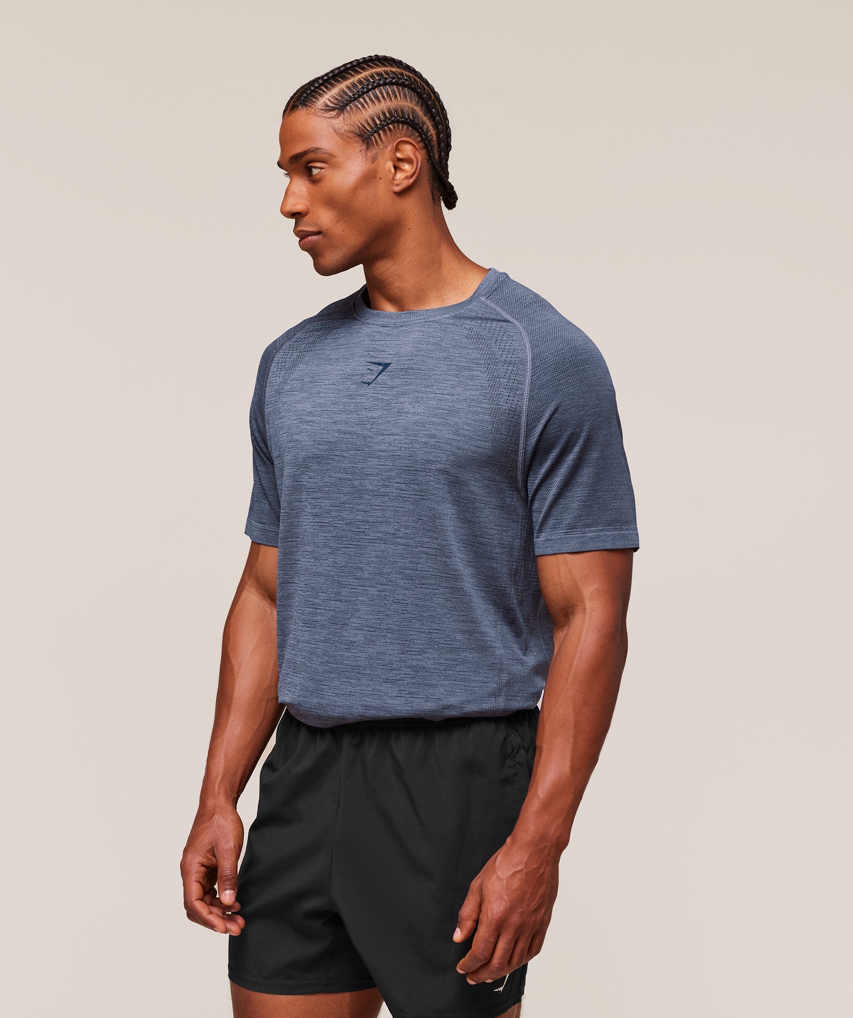 Gymshark Versatile Seamless T-Shirt Iron Blue