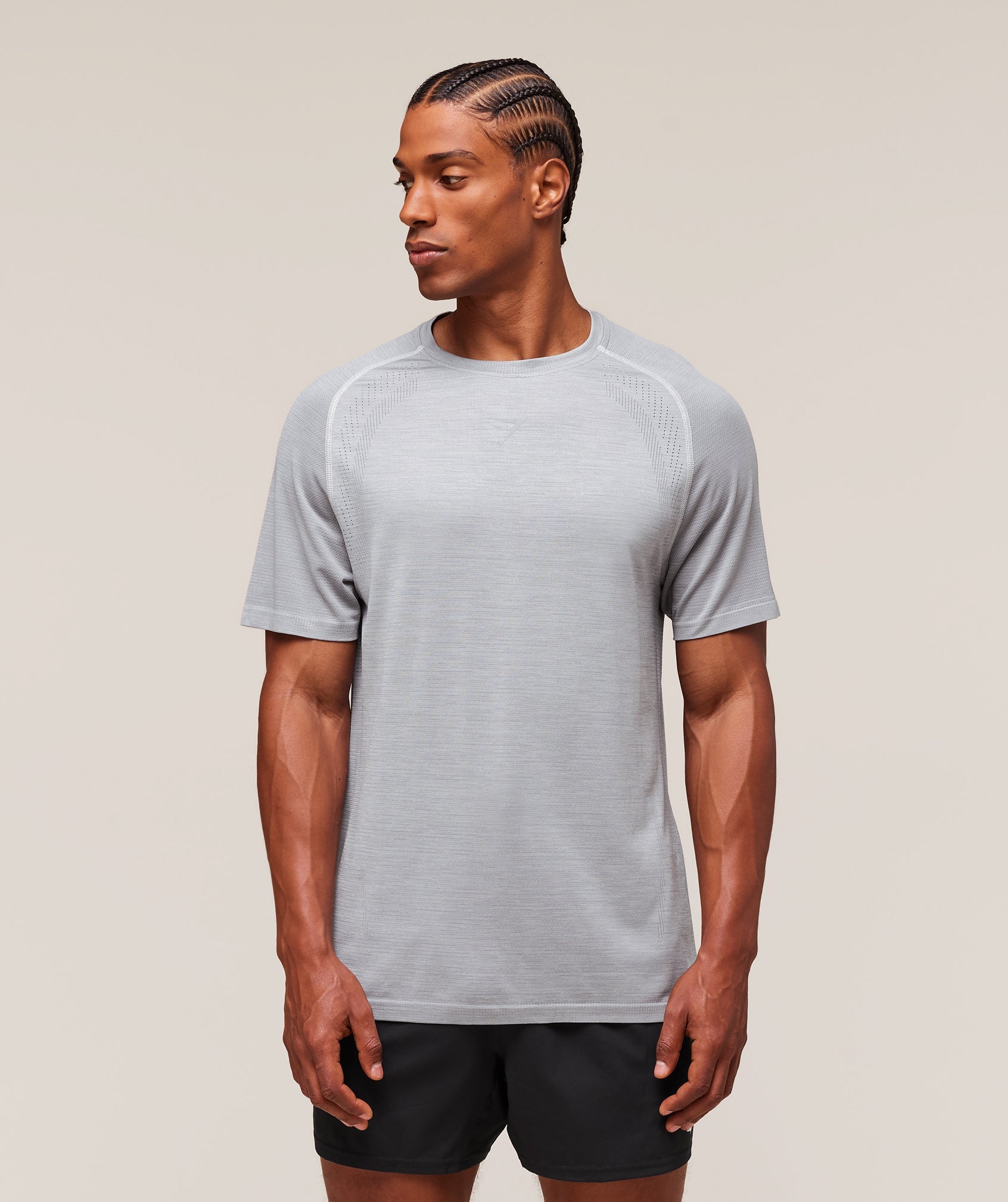 Gymshark Versatile Seamless T-Shirt Light Grey