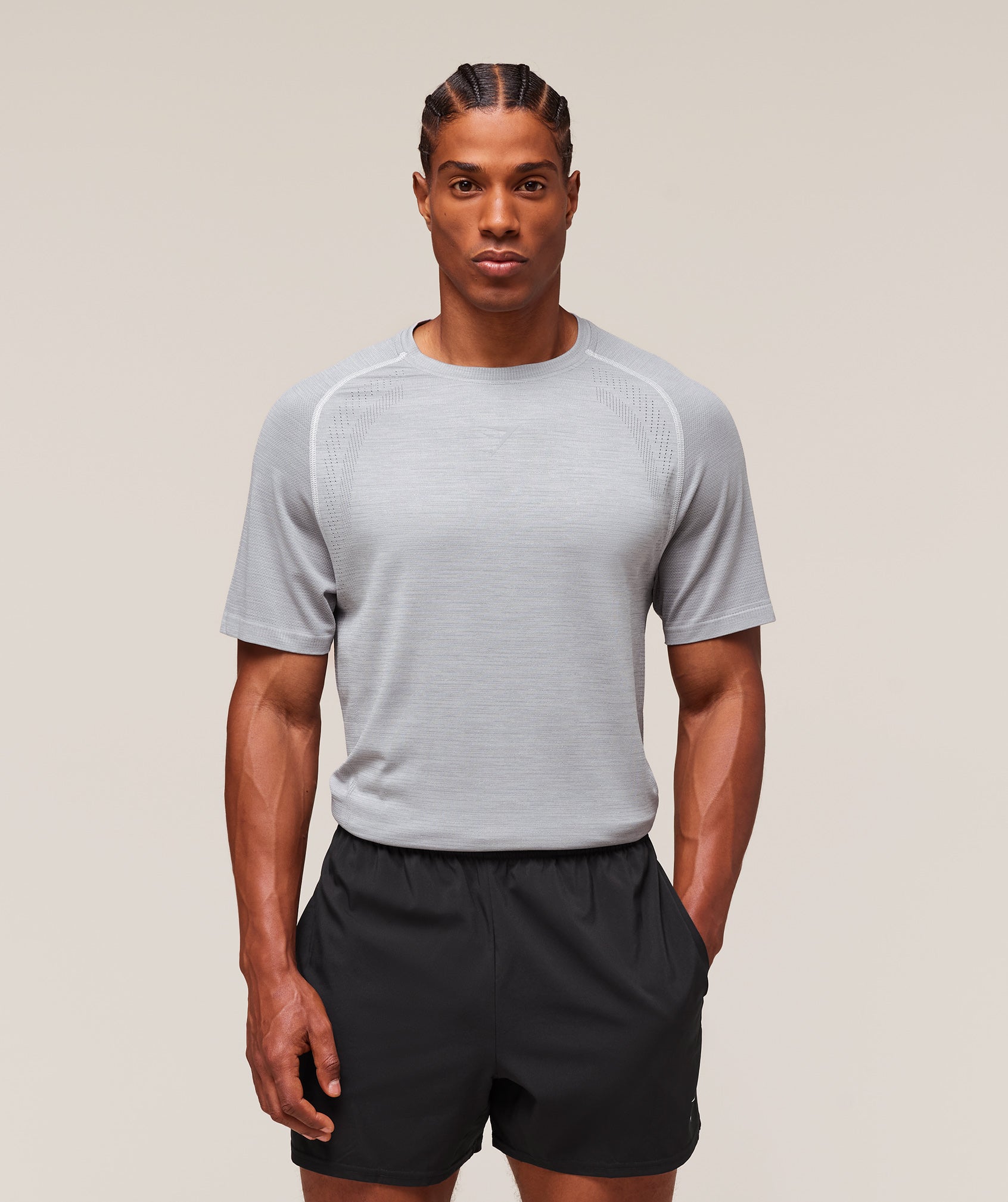 Gymshark Versatile Seamless T-Shirt Light Grey