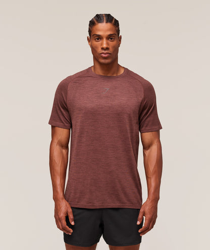 Gymshark Versatile Seamless T-Shirt Rust Brown