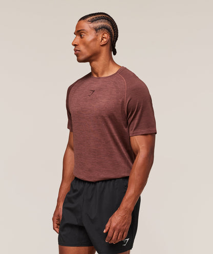 Gymshark Versatile Seamless T-Shirt Rust Brown