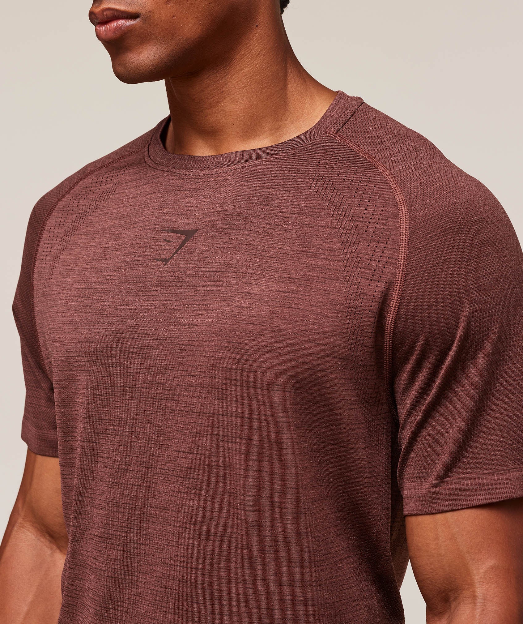 Gymshark Versatile Seamless T-Shirt Rust Brown