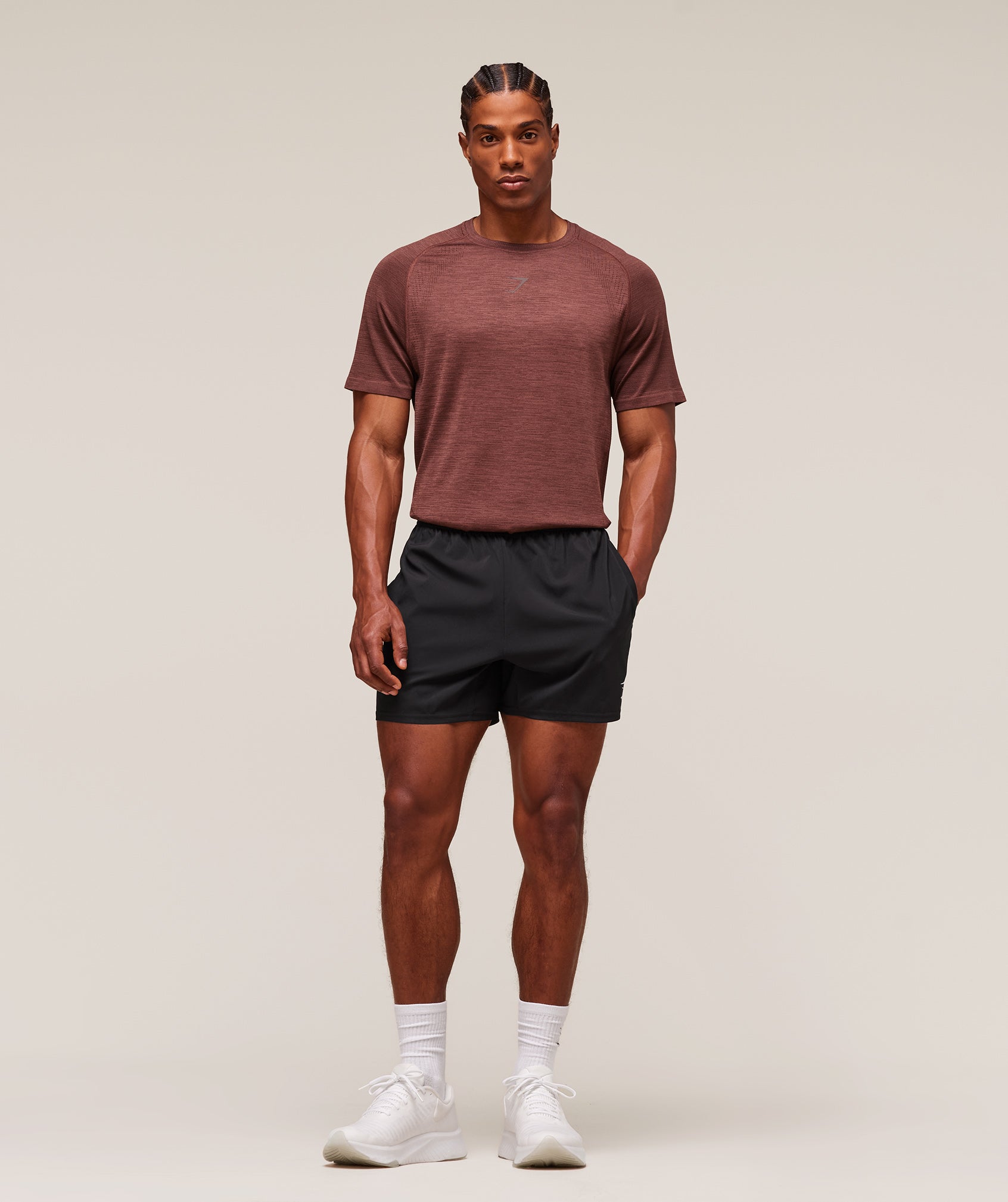 Gymshark Versatile Seamless T-Shirt Rust Brown