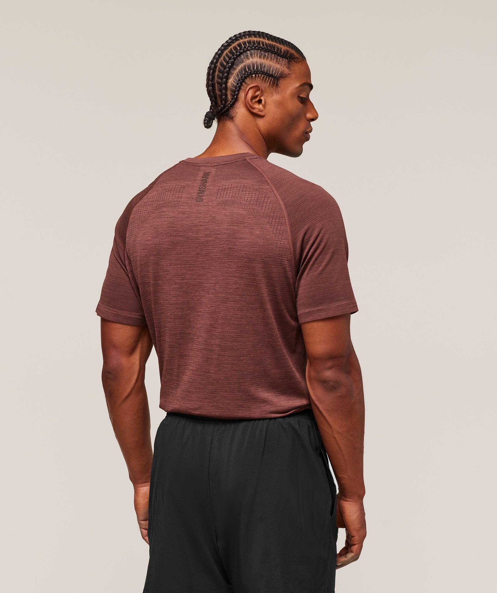 Gymshark Versatile Seamless T-Shirt Rust Brown