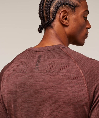 Gymshark Versatile Seamless T-Shirt Rust Brown