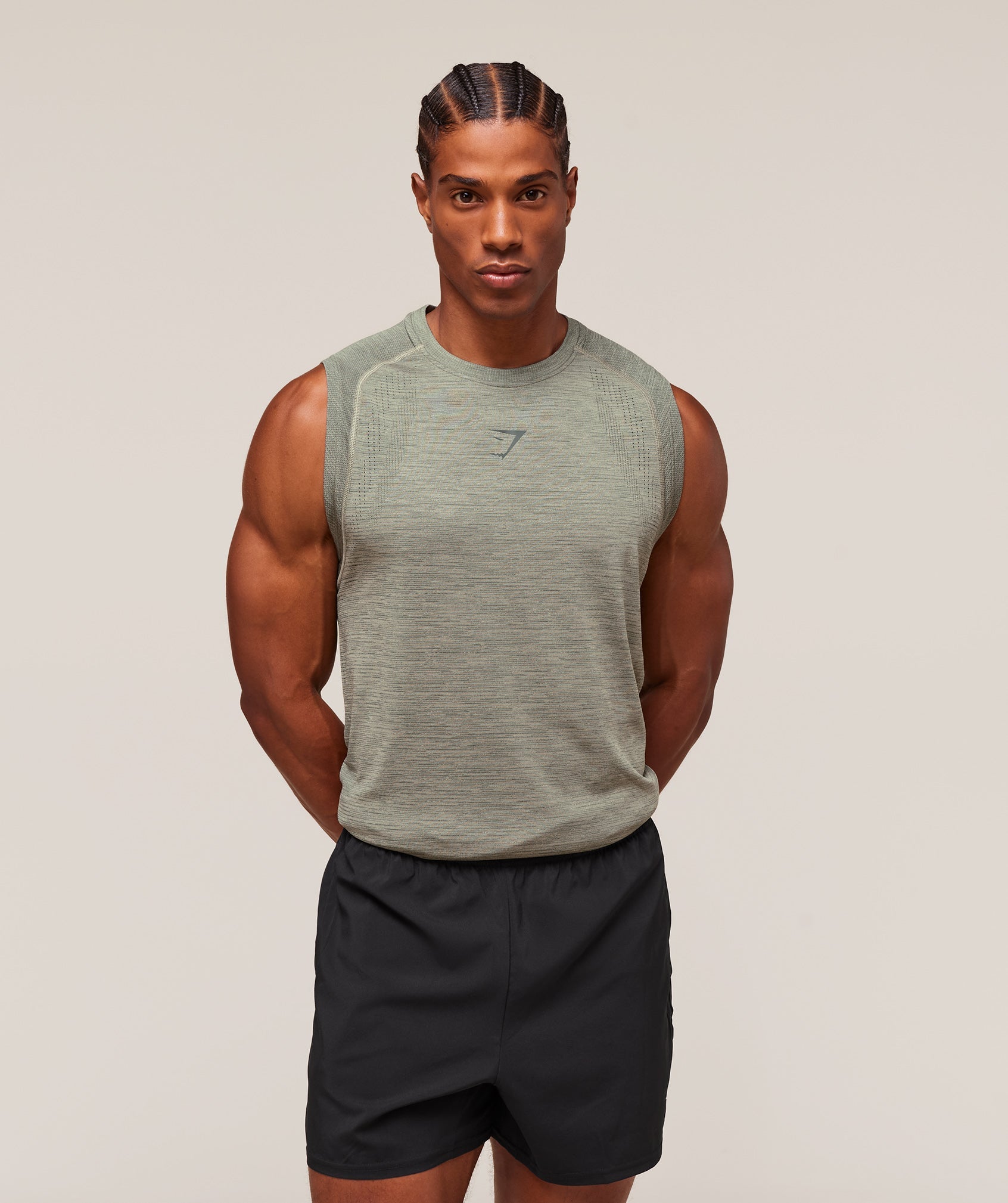 Gymshark Versatile Seamless Tank Chalk Green