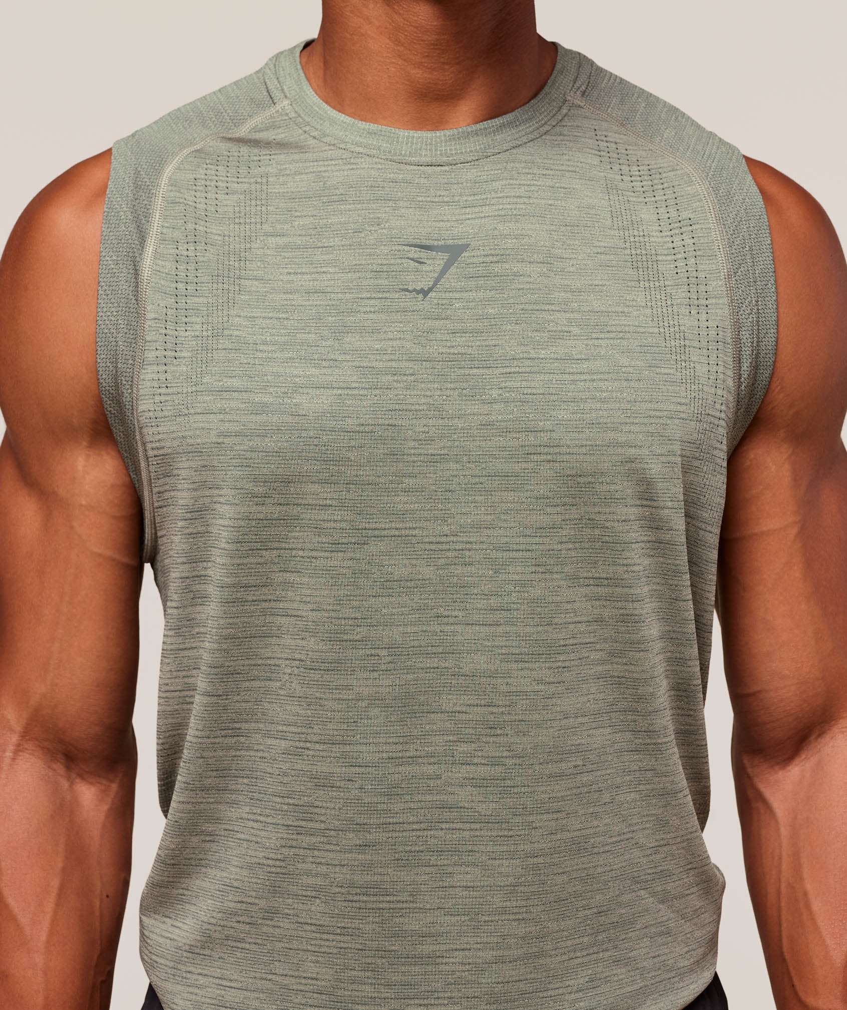 Gymshark Versatile Seamless Tank Chalk Green