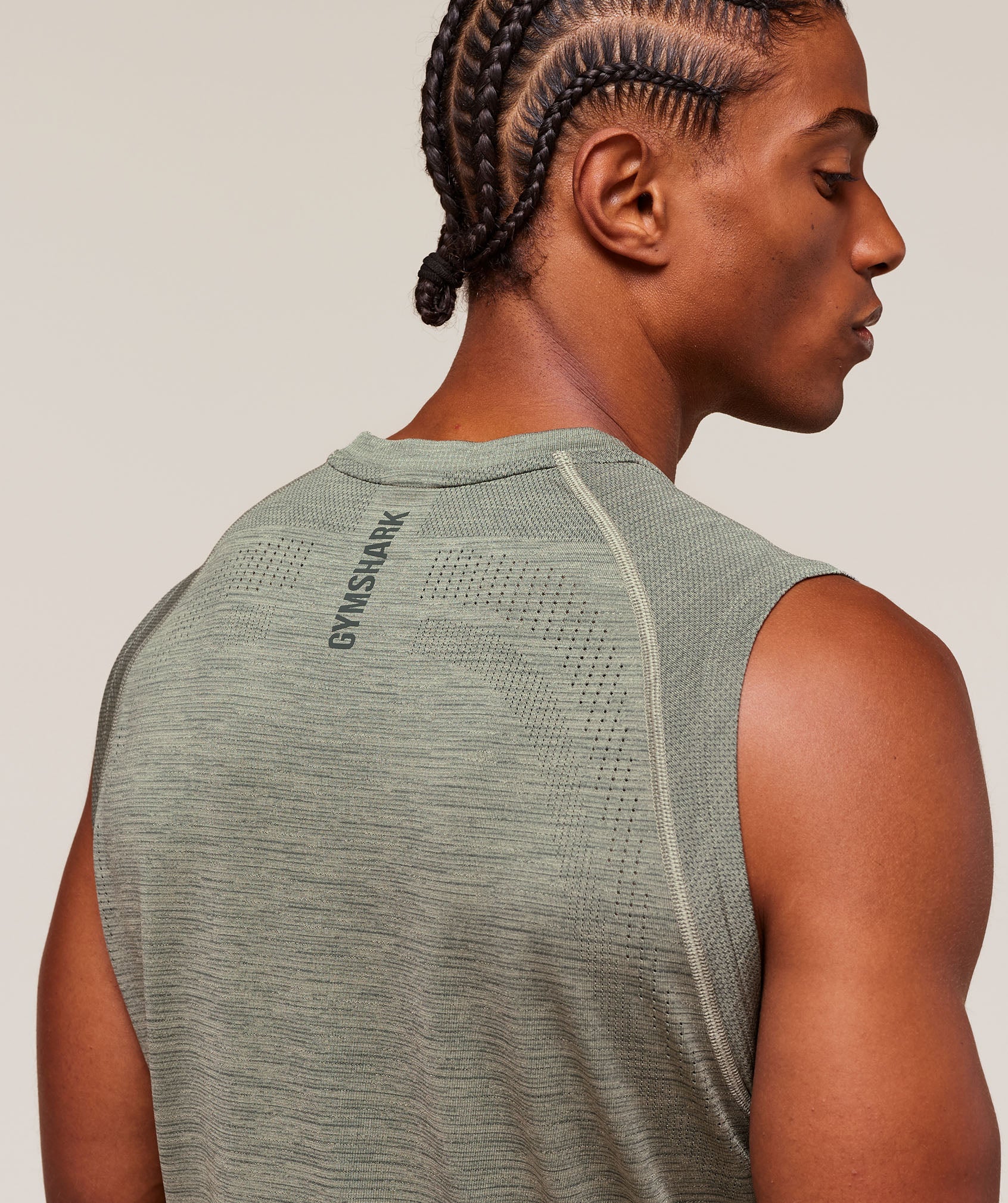 Gymshark Versatile Seamless Tank Chalk Green