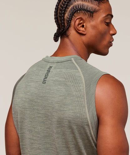 Gymshark Versatile Seamless Tank Chalk Green