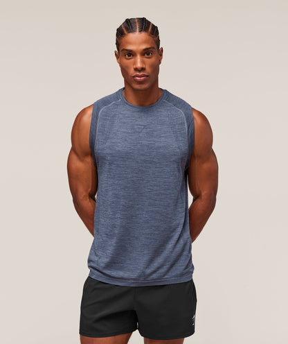 Gymshark Versatile Seamless Tank Iron Blue