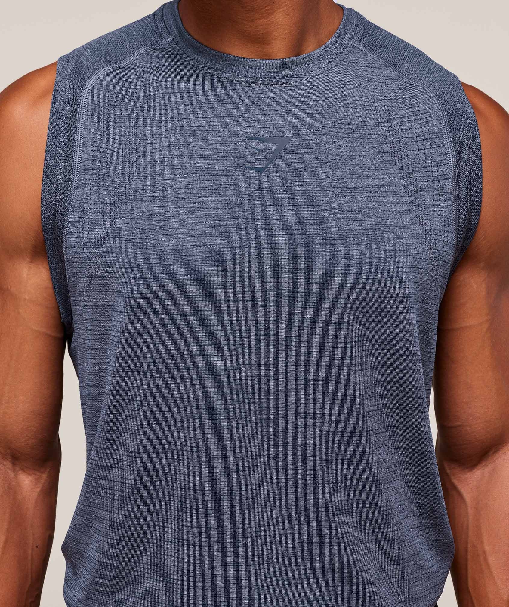 Gymshark Versatile Seamless Tank Iron Blue