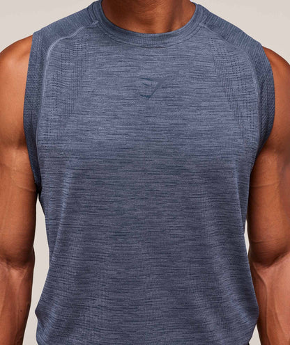 Gymshark Versatile Seamless Tank Iron Blue