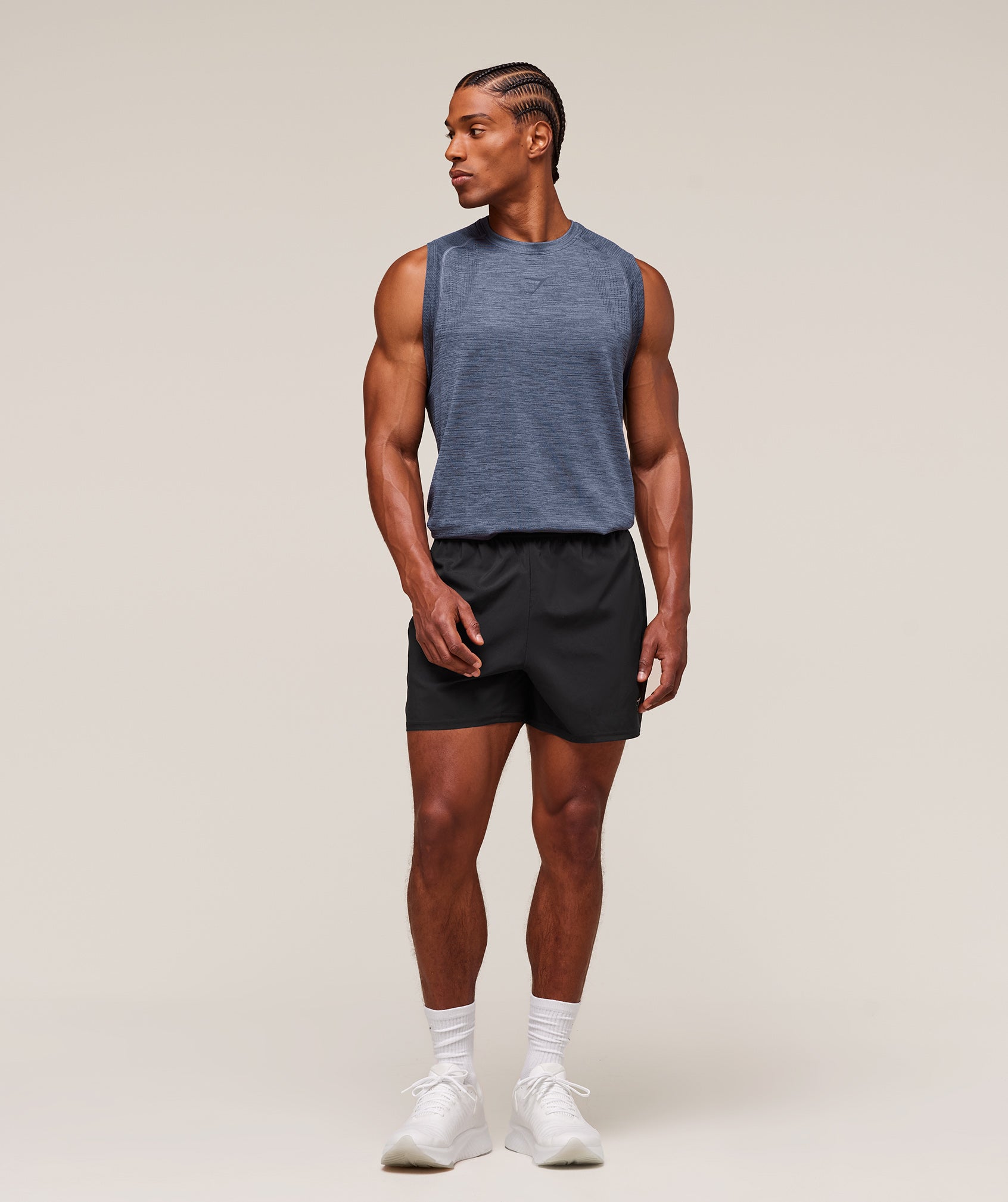 Gymshark Versatile Seamless Tank Iron Blue
