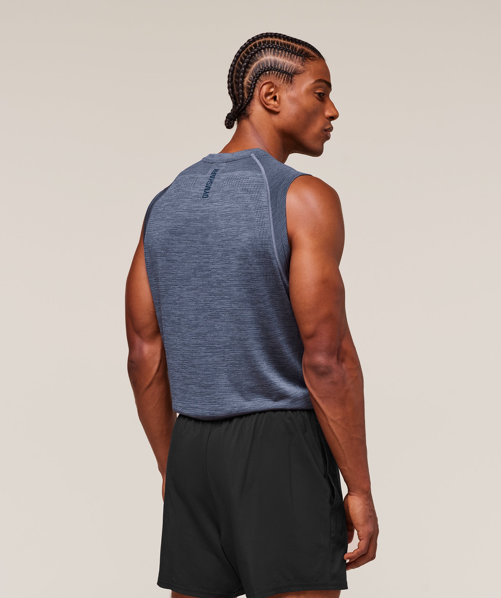 Gymshark Versatile Seamless Tank Iron Blue