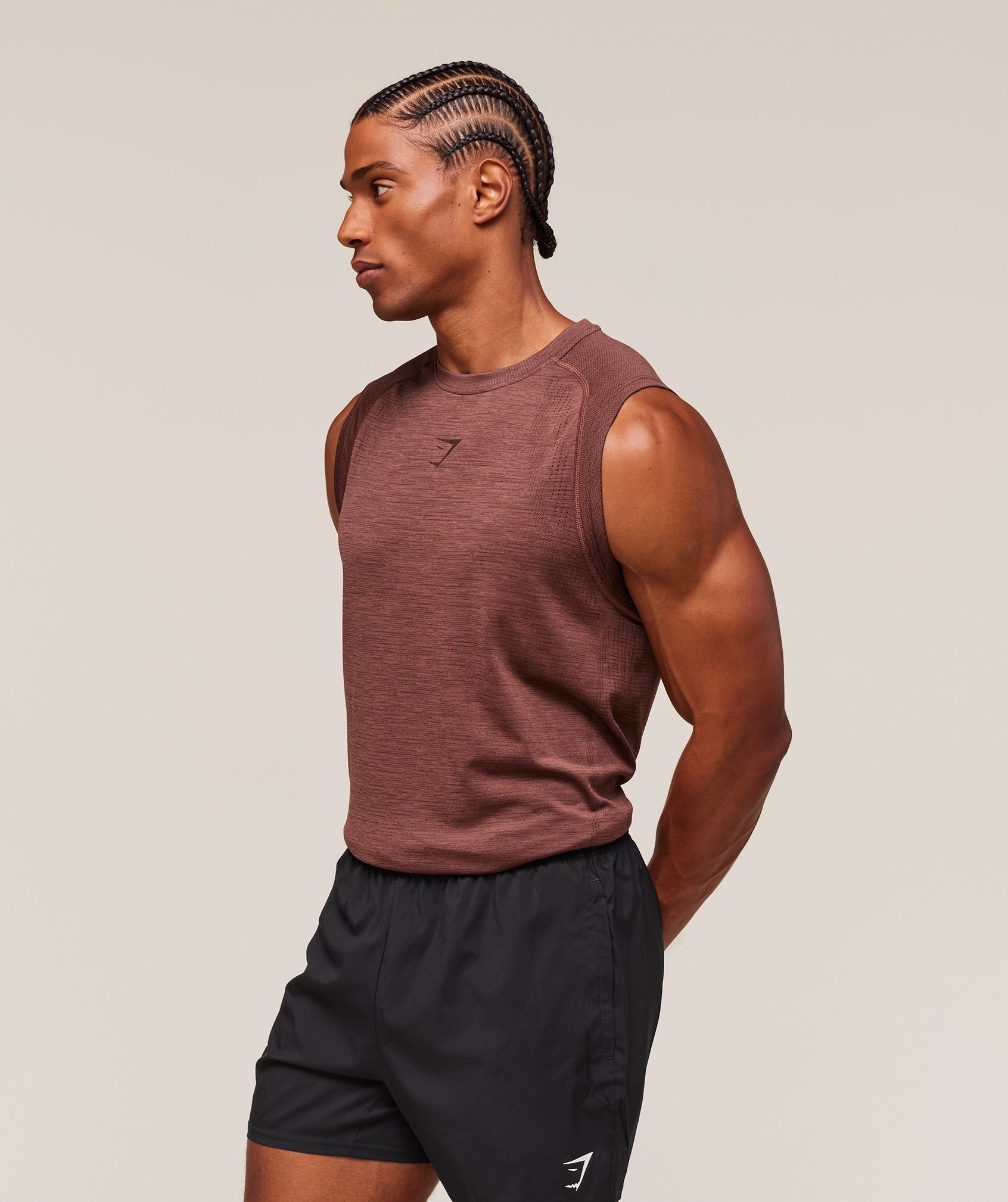 Gymshark Versatile Seamless Tank Rust Brown