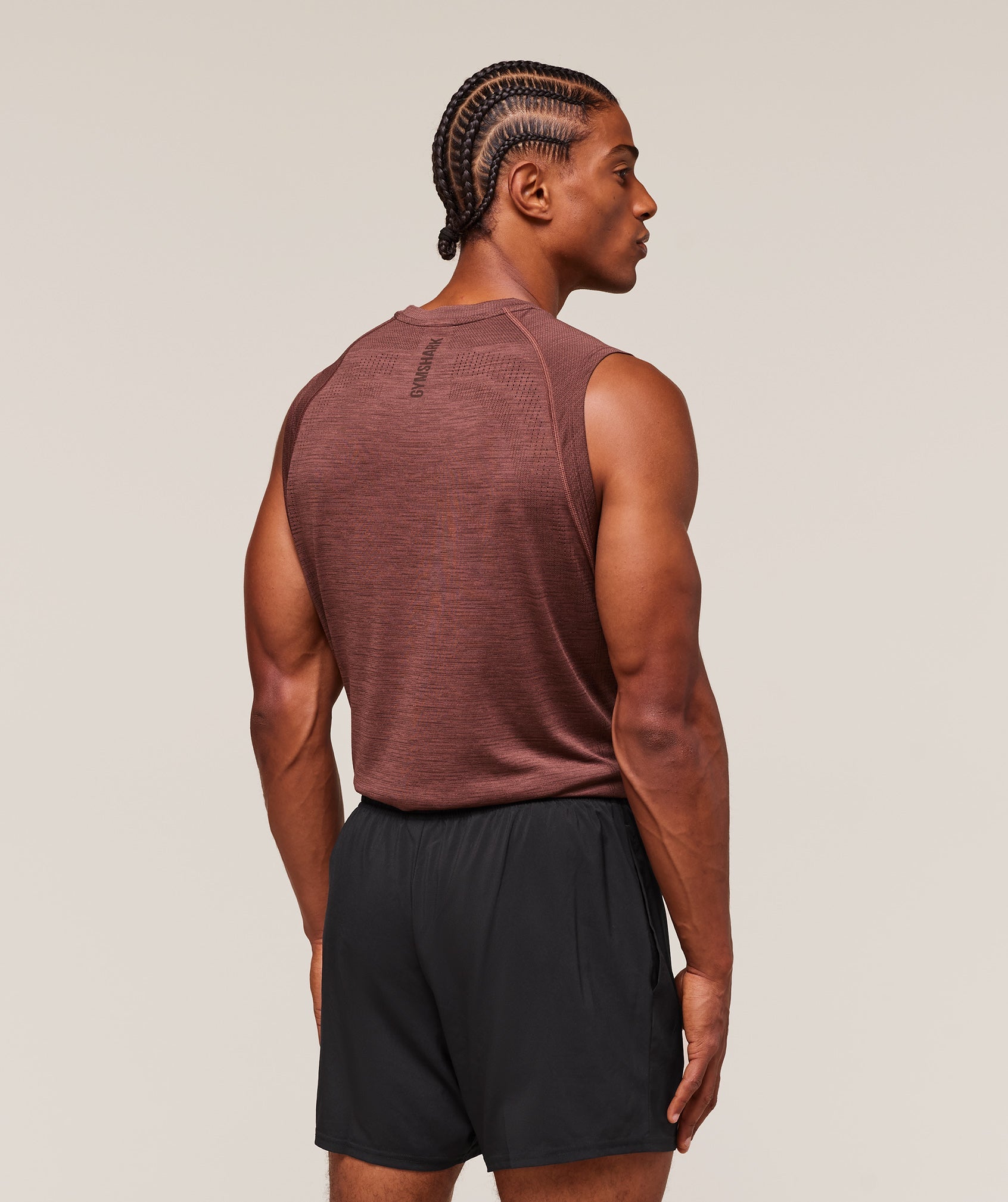 Gymshark Versatile Seamless Tank Rust Brown