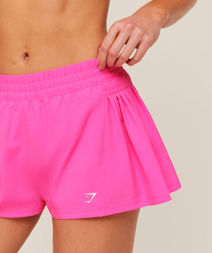 Women's Gymshark Flutter Woven Shorts Gs Electric Pink