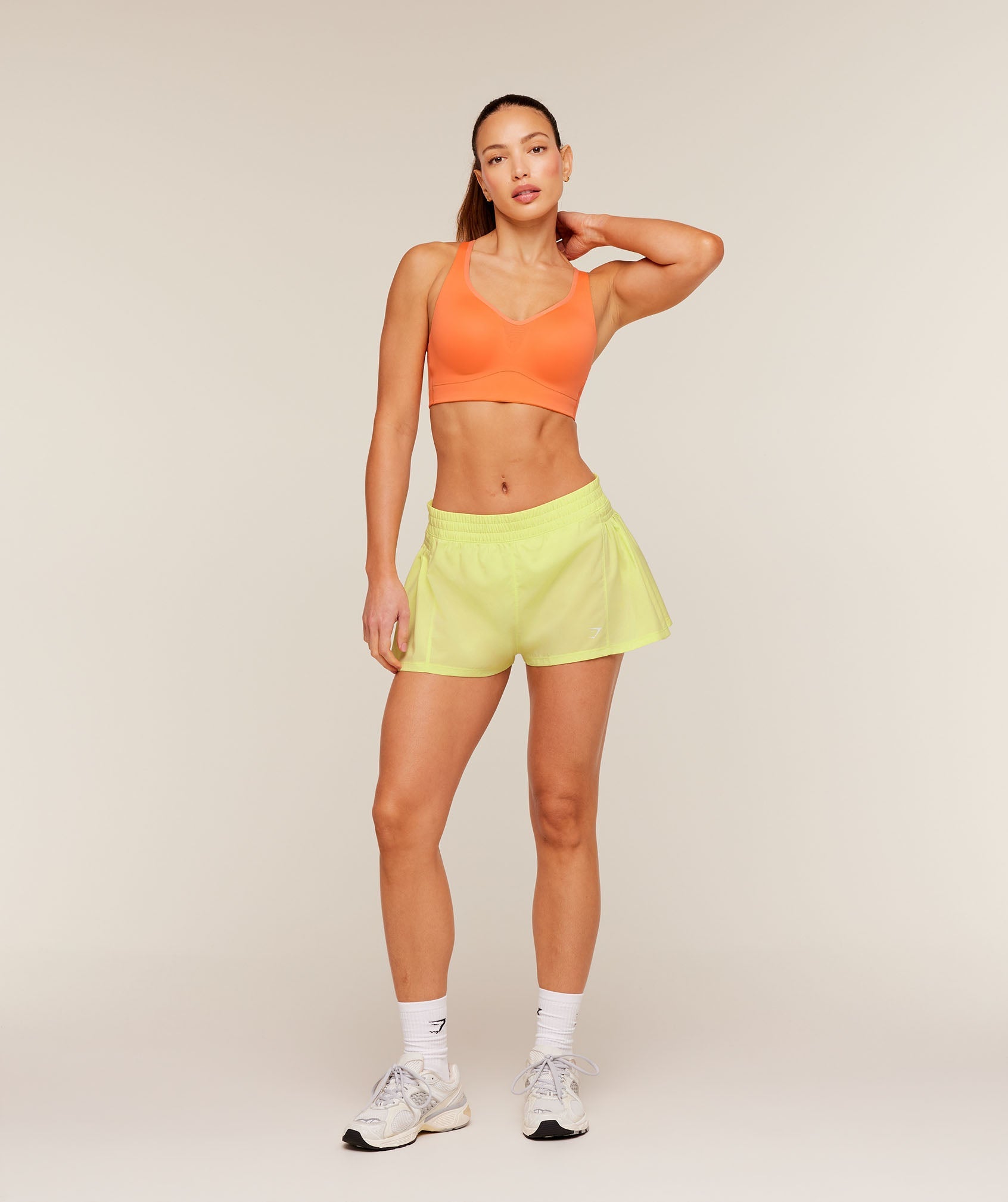 Women's Gymshark Flutter Woven Shorts Sorbet Yellow