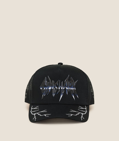 Women's Gymshark Lightning Graphic Trucker Cap Gs Black