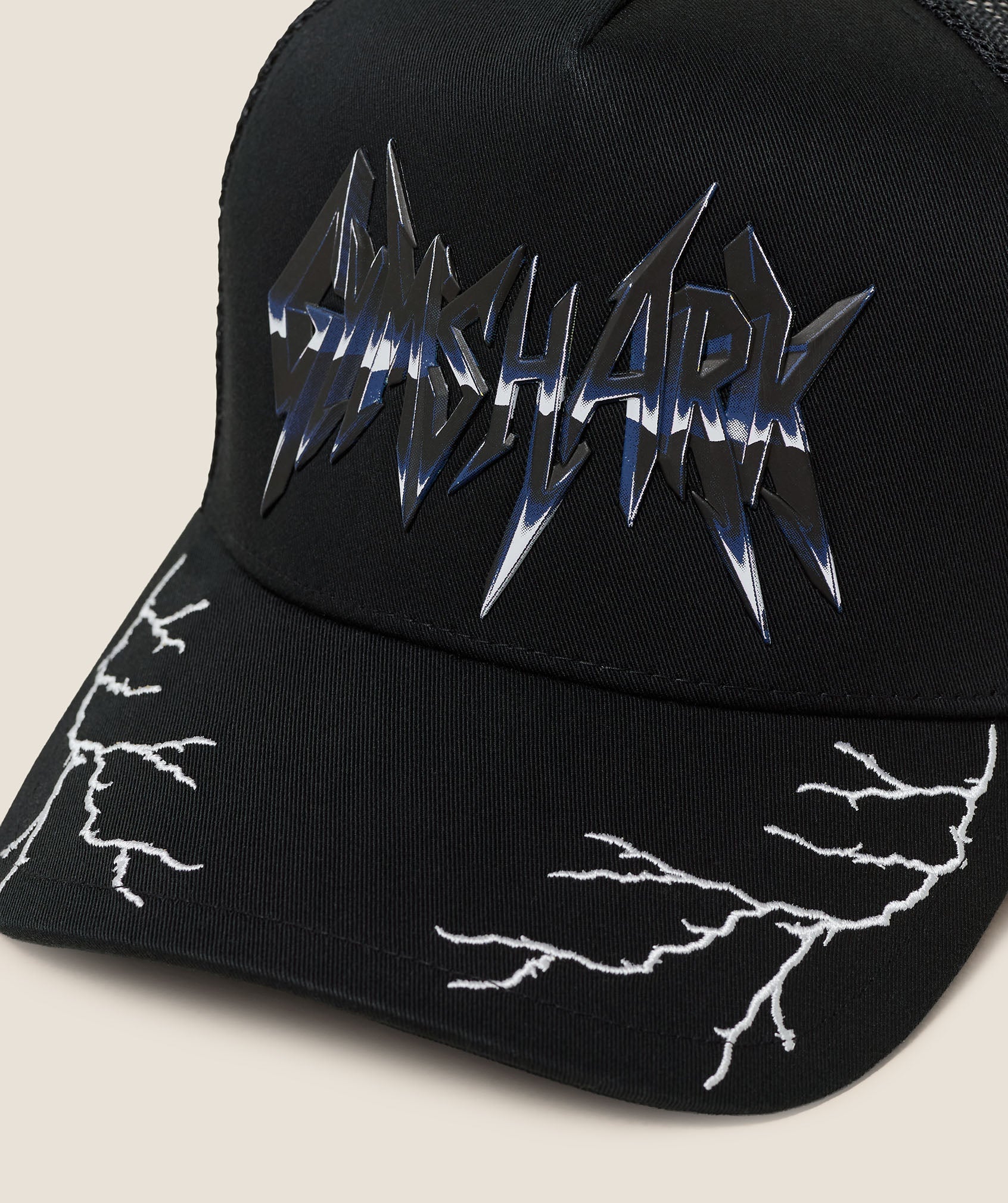 Women's Gymshark Lightning Graphic Trucker Cap Gs Black