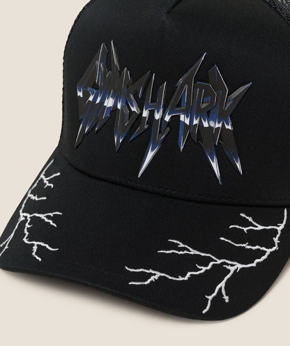 Women's Gymshark Lightning Graphic Trucker Cap Gs Black