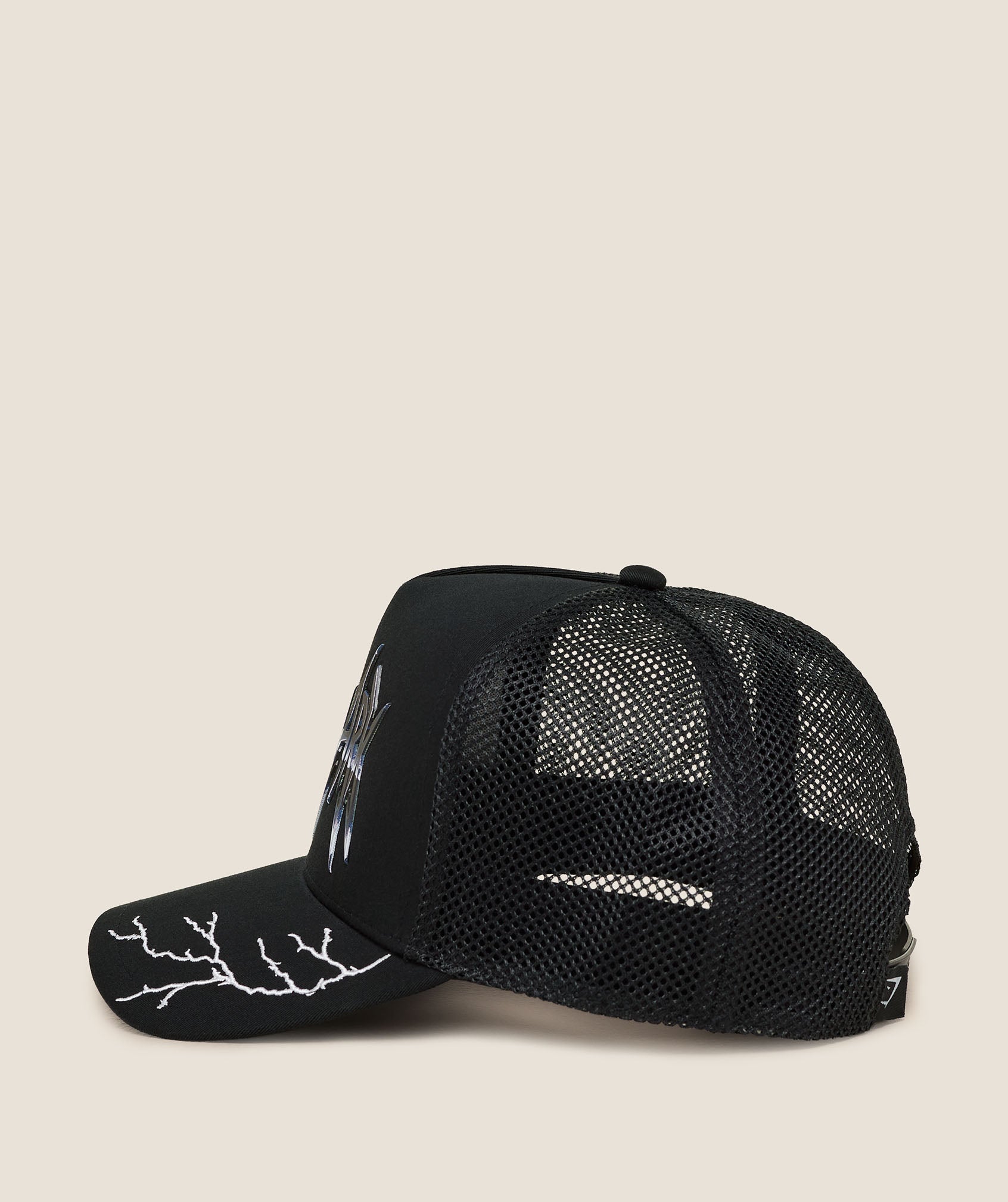 Women's Gymshark Lightning Graphic Trucker Cap Gs Black