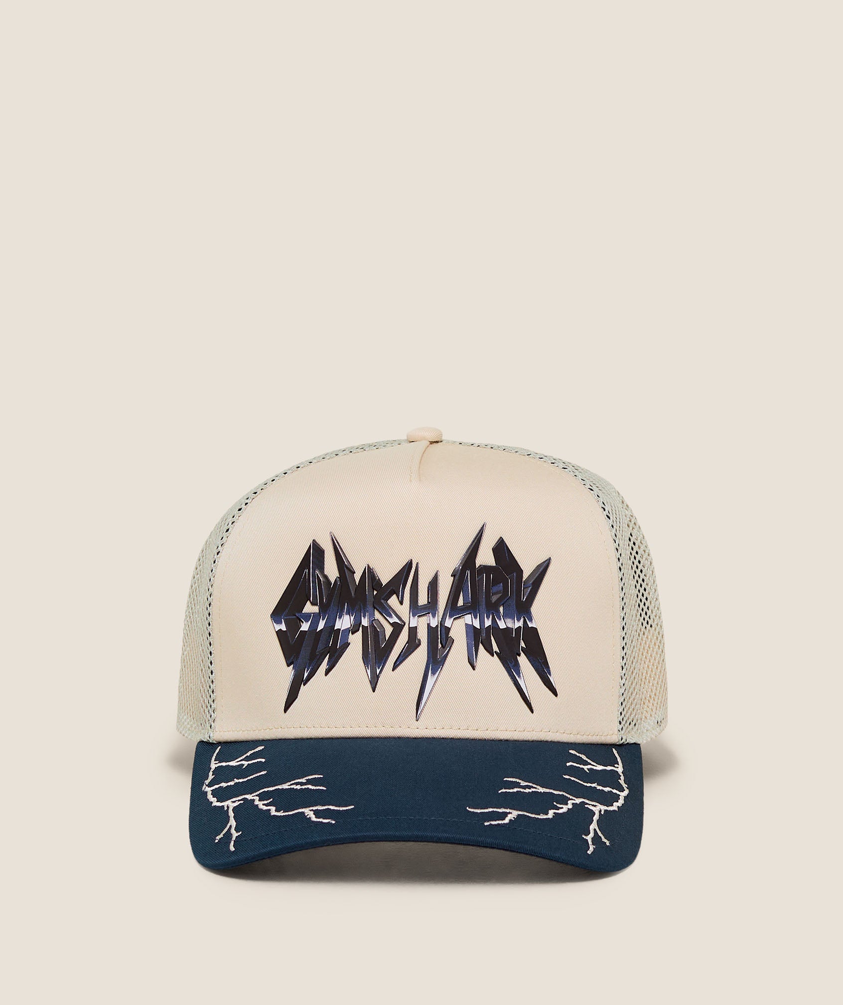 Women's Gymshark Lightning Graphic Trucker Cap Tinted White