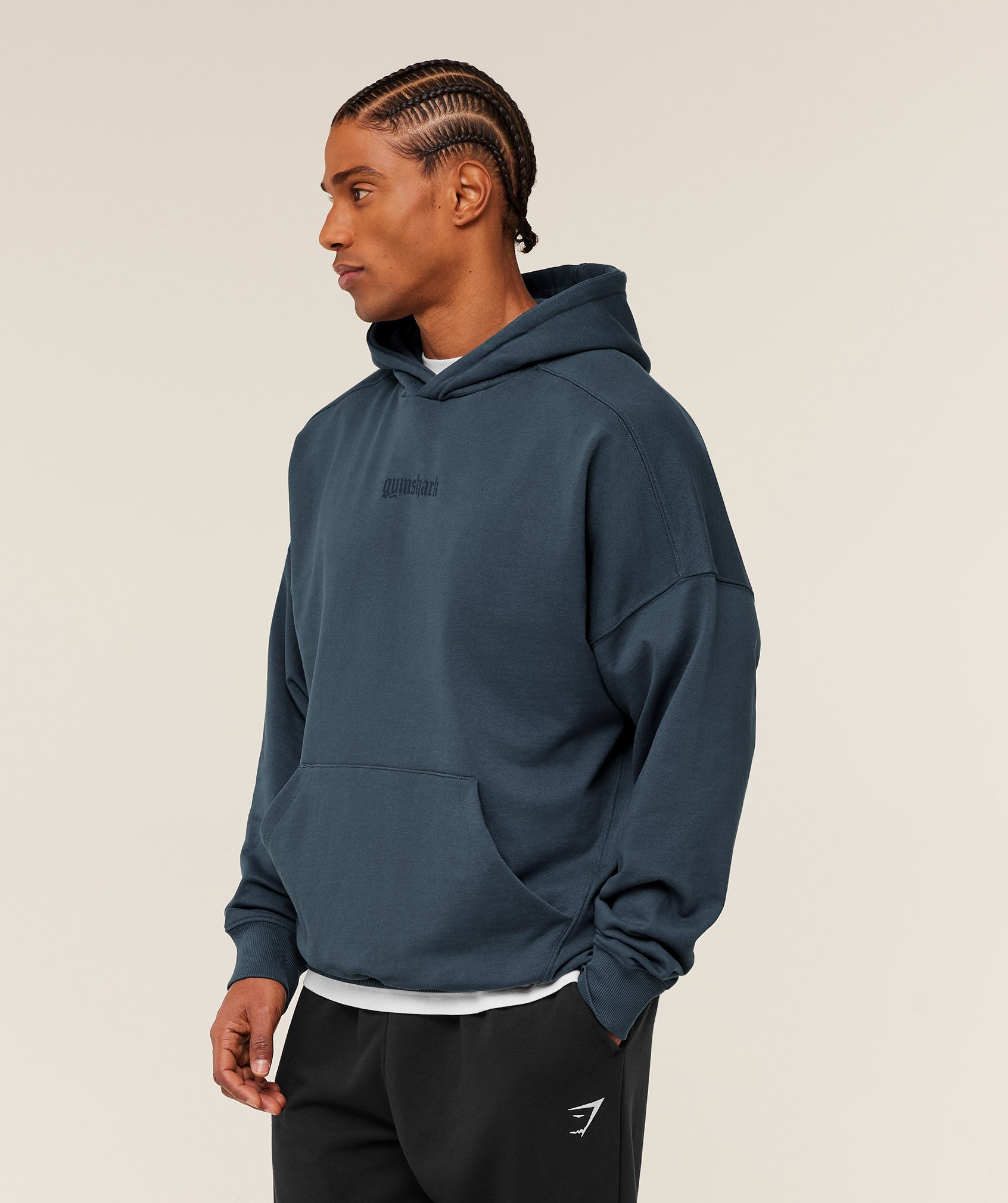Gymshark Olde English Hoodie Gs Stealth Blue