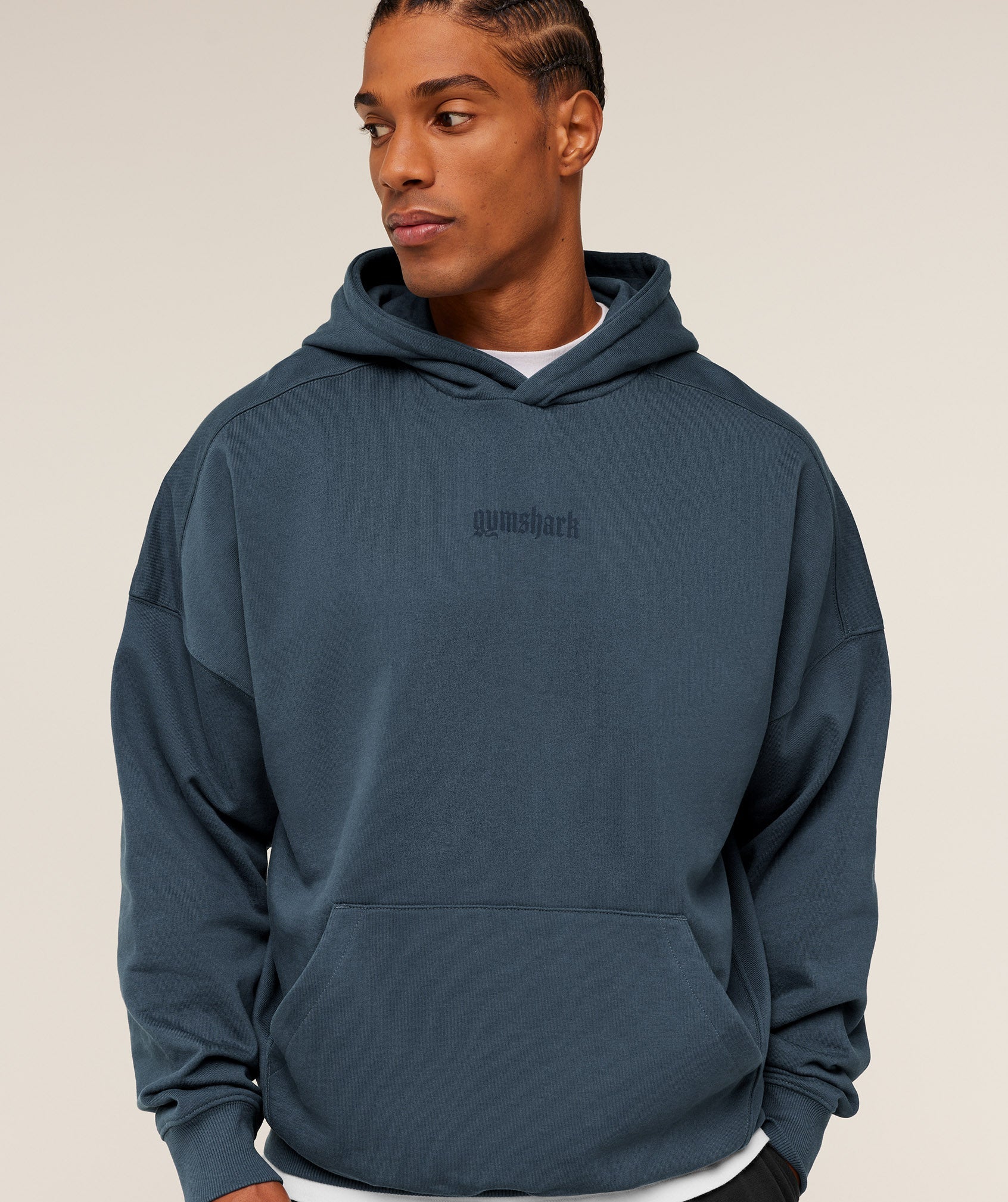 Gymshark Olde English Hoodie Gs Stealth Blue