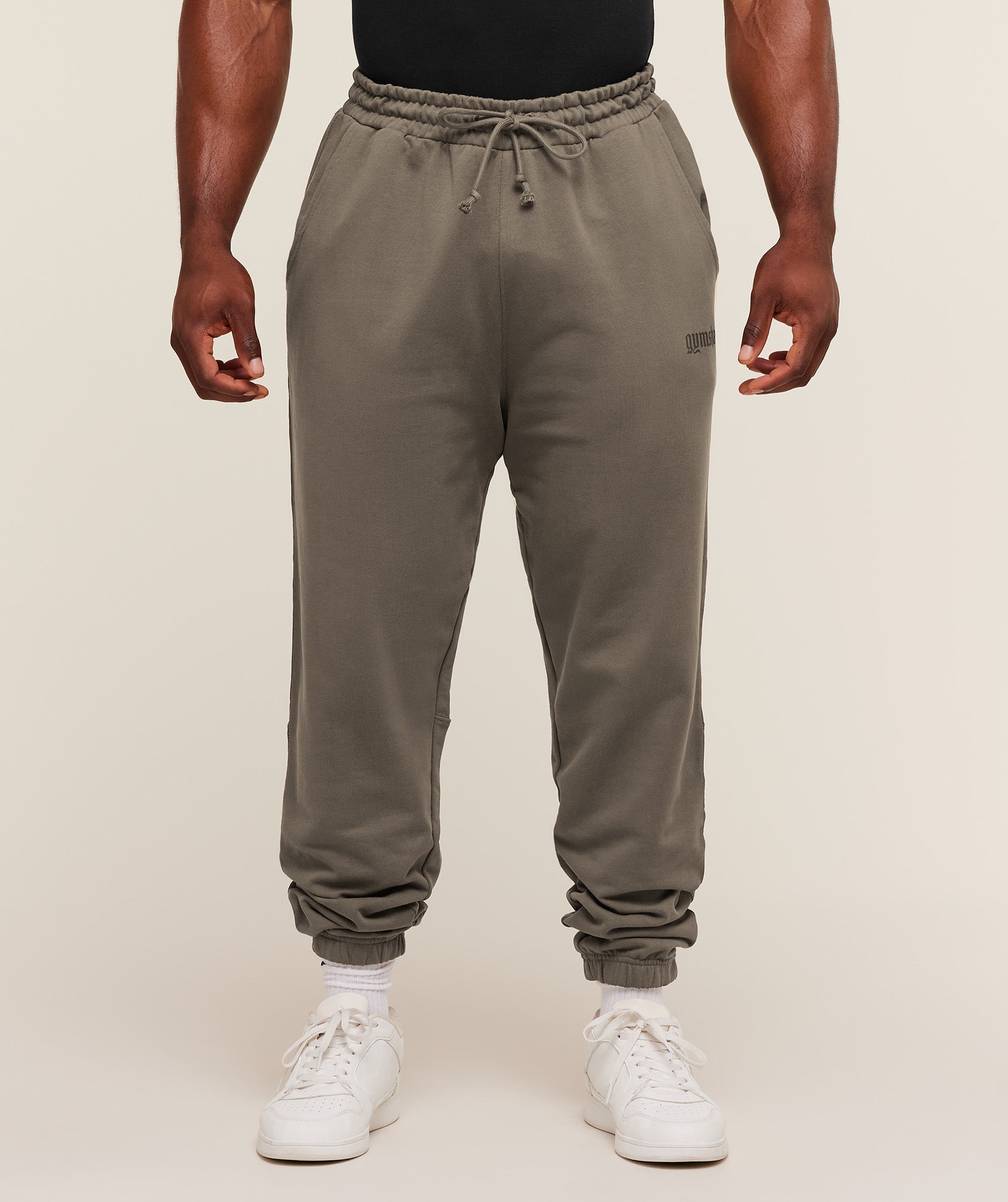 Gymshark Olde English Joggers Camo Brown