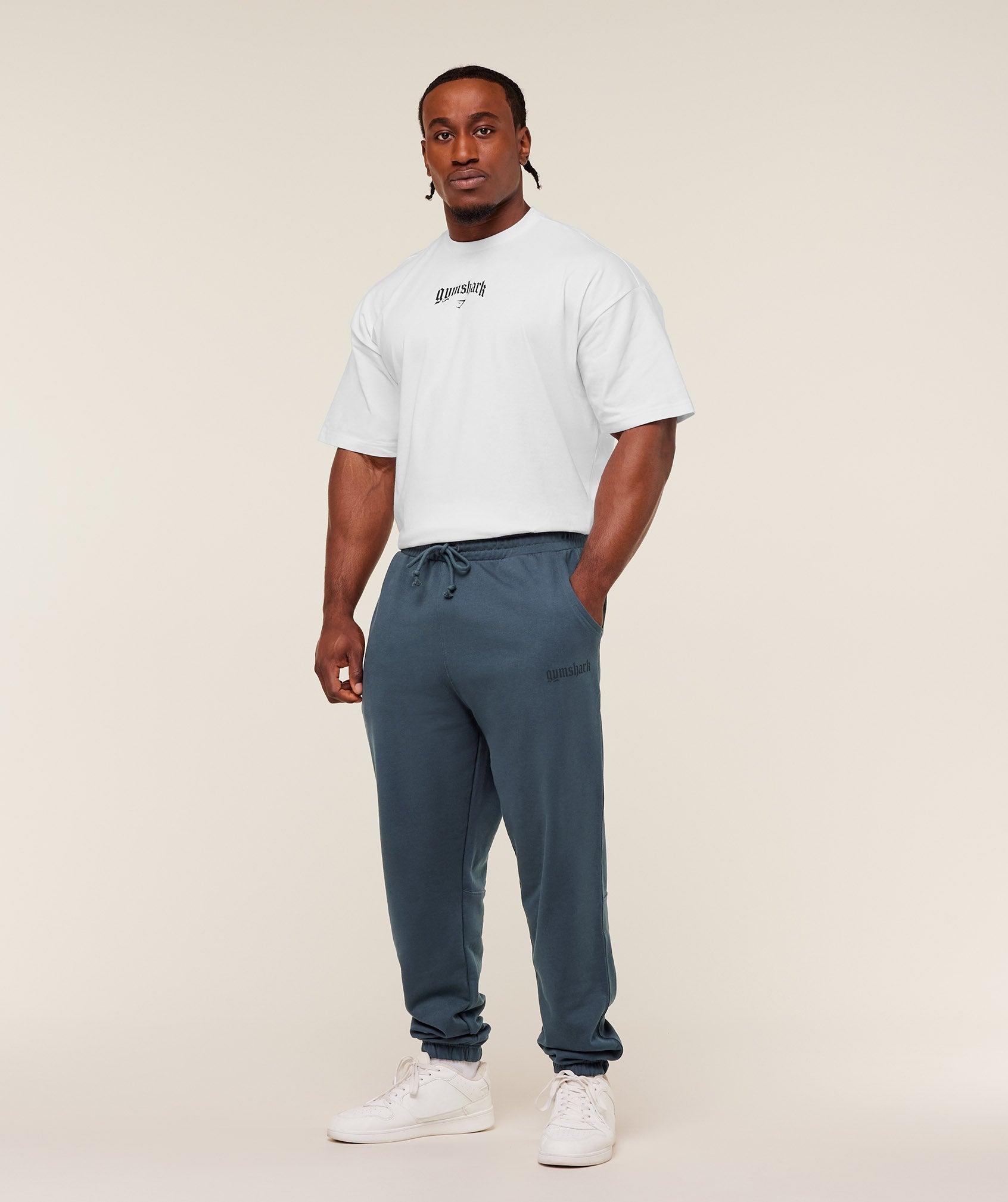 Gymshark Olde English Joggers Gs Stealth Blue