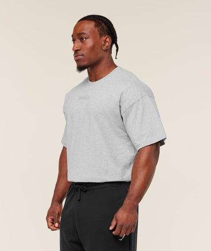 Gymshark Olde English T-Shirt Bros Soft Grey Marl