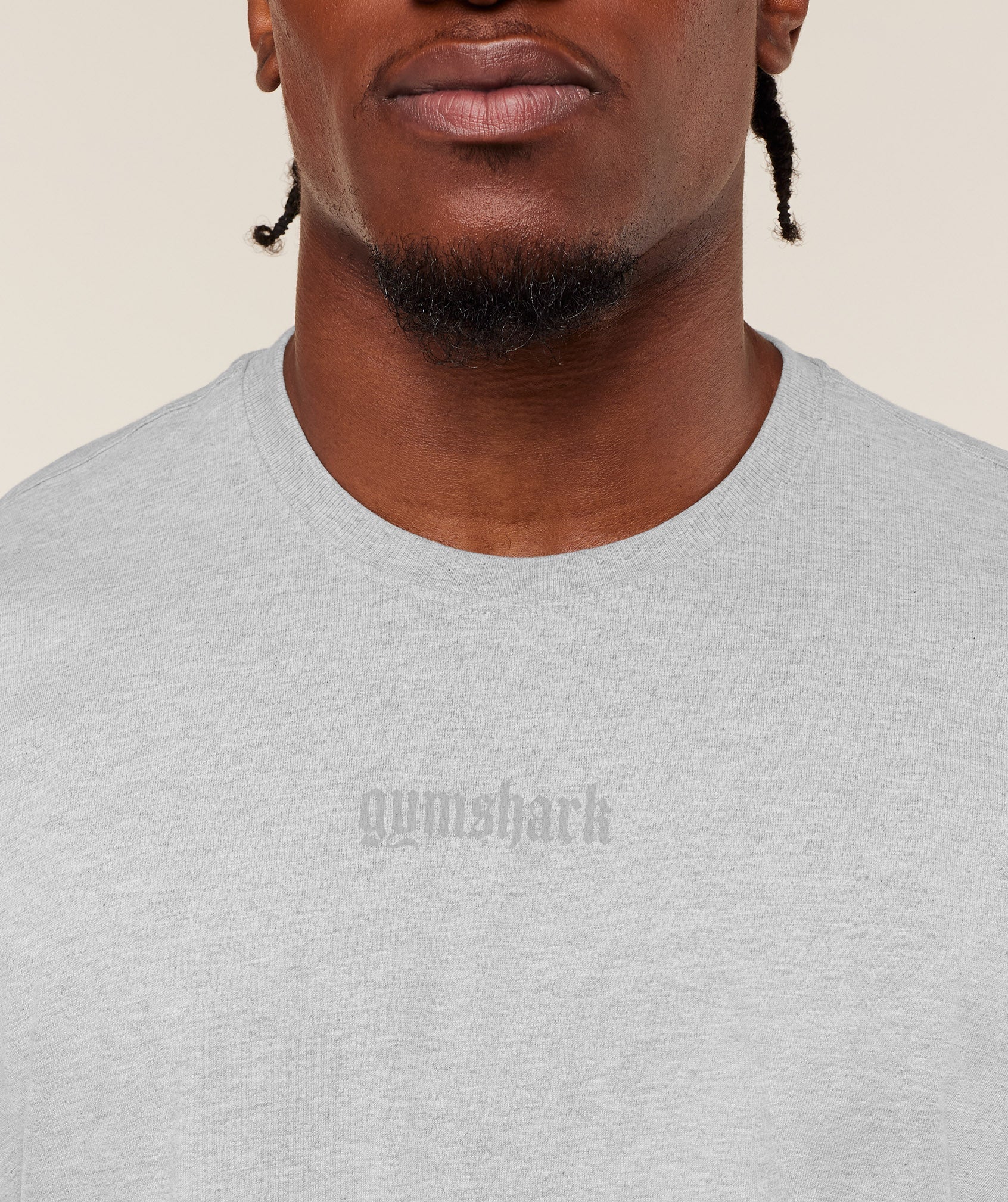 Gymshark Olde English T-Shirt Bros Soft Grey Marl